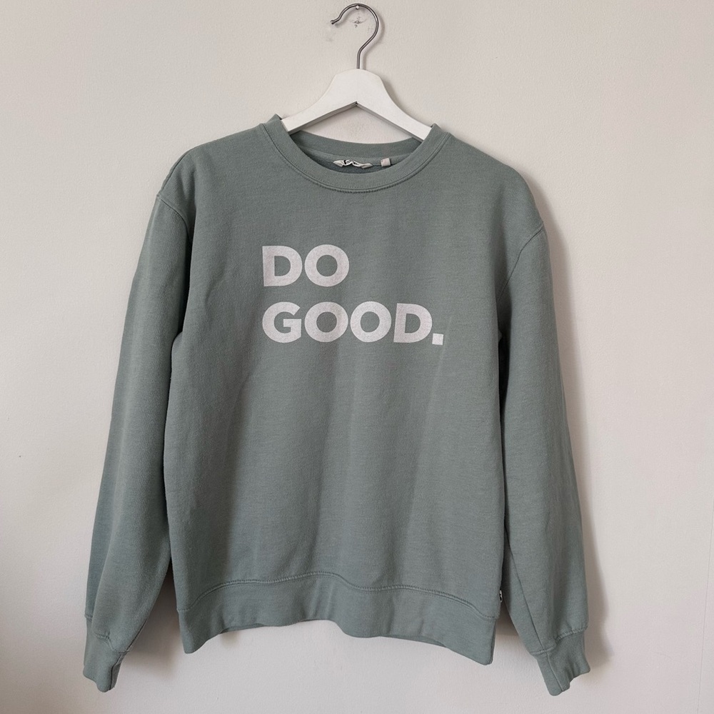 Cotopaxi Do Good Sweatshirt M Sage Green Organic Cotton Crewneck